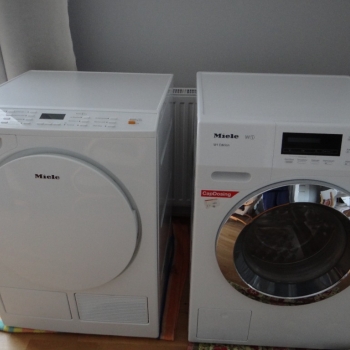 Ogłoszenie - Komplet Miele  Pralka  Miele    W1 Edition  + Suszarka  Miele   T 9747 używane  po  serwisie.