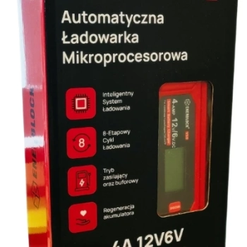 Ogłoszenie - Automatyczna ładowarka mikroprocesorowa Enerblock 6/12V 4A LFP AGM GEL EFB - Wielkopolskie - 135,00 zł