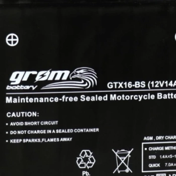 Ogłoszenie - Akumulator motocyklowy 14Ah 230A GROM GTX16-BS YTX16-BS L+
