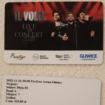 Ogłoszenie - Sprzedam bilety na koncert Il Volo