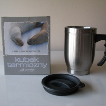 Ogłoszenie - Stalowy kubek termiczny Termite z pokrywką