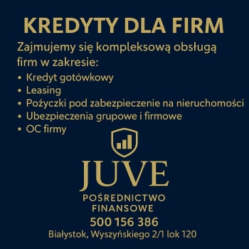 Ogłoszenie - Finansowanie dla Twojej firmy