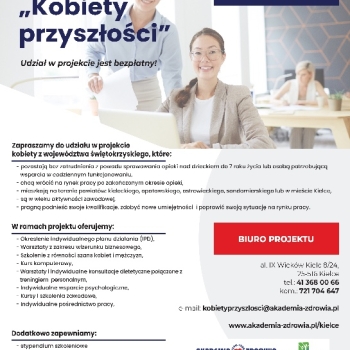 Ogłoszenie - Akademia Zdrowia - Projekt Kobiety przyszłości