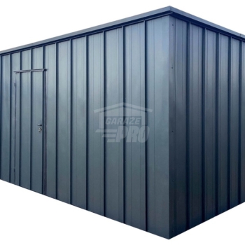 Ogłoszenie - Garaż blaszany 6x8 - brama uchylna - drzwi - blacha na rąbek - dach spad w tył GP646