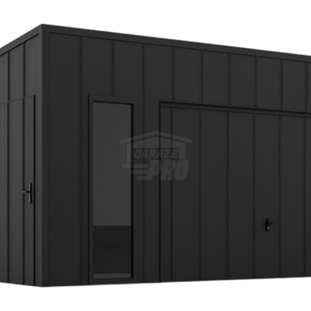 Ogłoszenie - Garaż blaszany 6x6 - brama uchylna - okno - drzwi - blacha na rąbek - dach spad w tył GP644