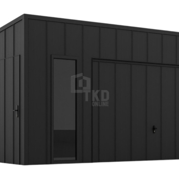 Ogłoszenie - Garaż blaszany 6x6 - brama uchylna - okno - drzwi - blacha na rąbek - dach spad w tył TKD381