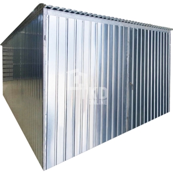 Ogłoszenie - Garaż blaszany 3x5m - brama dwuskrzydłowa - ocynk - dach spad w tył TKD385