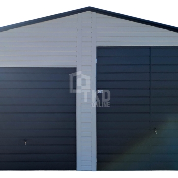 Ogłoszenie - Hala 7,5x6m - biały - brama uchylna - brama dwuskrzydłowa - 4x okno - drzwi - rynny TKD387