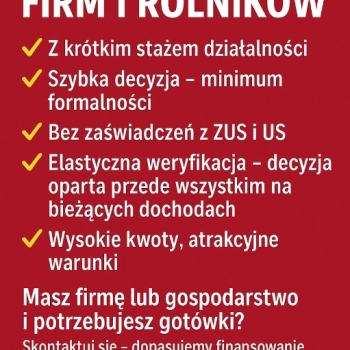 Ogłoszenie - Finansowanie firm