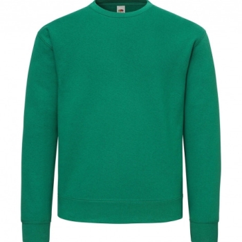 Ogłoszenie - Gruba Bluza Supercotton bez kaptura zielona Fruit of the Loom