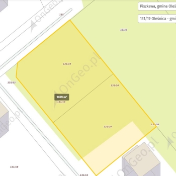 Ogłoszenie - Działka budowlana (1699 m2) okolice Wrocławia MEDIA (Piszkawa)