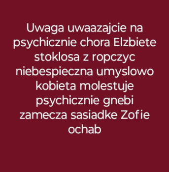 Ogłoszenie - Uwaga warszawa