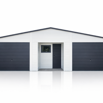 Ogłoszenie - Garaż Blaszany z pomieszczeniem gospodarczym 12x5m Biały RAL + Ciemny Grafit - Ostrołęka - 19 000,00 zł