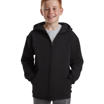 Ogłoszenie - Dziecięca bluza z kapturem rozpinana czarna Fruit Of The Loom