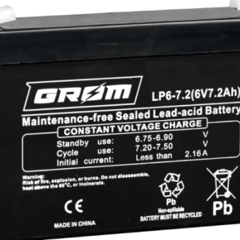 Ogłoszenie - Akumulator 7.2Ah GROM LP6-7.2 6V - Tychy - 45,00 zł
