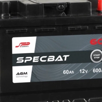 Ogłoszenie - Akumulator 60Ah 600A SPECBAT AGM START&STOP Prawy Plus - Pomorskie - 479,00 zł