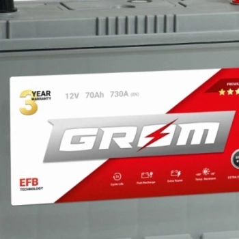 Ogłoszenie - Akumulator 70Ah 730A GROM EFB START&STOP Japan Prawy Plus - Pomorskie - 530,00 zł