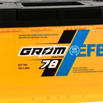 Ogłoszenie - Akumulator 78Ah 750A Grom Racing EFB niski P+ - Pomorskie - 560,00 zł