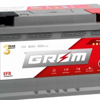 Ogłoszenie - Akumulator 80Ah 800A GROM EFB START&STOP Prawy Plus niski - Pomorskie - 610,00 zł