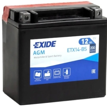 Ogłoszenie - Akumulator motocyklowy 12Ah 200A EXIDE ETX14-BS YTX14-BS 12V EN L+
