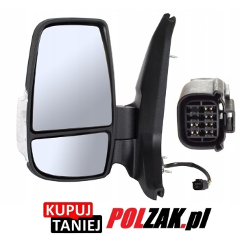 Ogłoszenie - Lusterko LEWE Elektryczne 6 pin Ford Transit Tourneo V363 2014-2019 Krótkie Biały Migacz 8 otworów