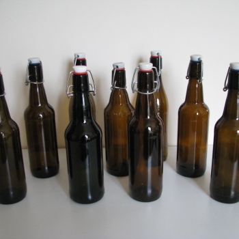 Ogłoszenie - Butelki z pałąkiem po piwie – czyste, bez etykiet z porcelanowym korkiem