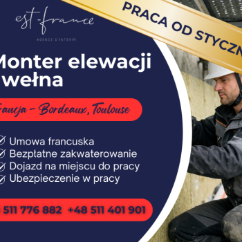 Ogłoszenie - Praca w styczniu - Francja! Montaż elewacji zewnętrznych!