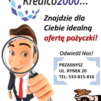 Ogłoszenie - Kredico2000 znajdzie dla Ciebie idealną ofertę!