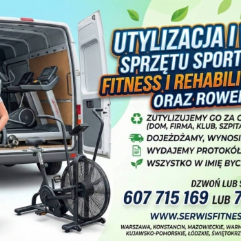 Ogłoszenie - Utylizacja i wywóz sprzętu sportowego, fitness, rehabilitacyjnego oraz rowerów każdego typu.