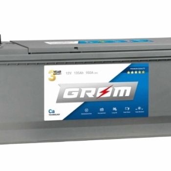 Ogłoszenie - Akumulator 135Ah 950A GROM Premium ze stopką LEWY PLUS - Gdynia - 760,00 zł