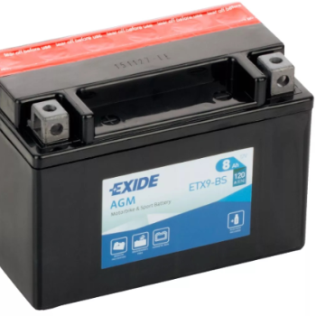 Ogłoszenie - Akumulator motocyklowy 12V 8Ah 120A EXIDE ETX9-BS YTX9-BS - Siedlce - 129,00 zł