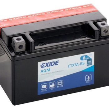 Ogłoszenie - Akumulator motocyklowy 12V 6Ah 90A  EXIDE ETX7A-BS YTX7A-BS - Siedlce - 115,00 zł