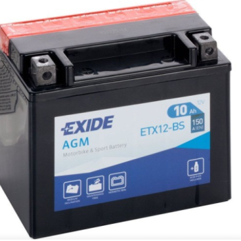 Ogłoszenie - Akumulator motocyklowy 12V 10Ah 150A EXIDE ETX12-BS YTX12-BS