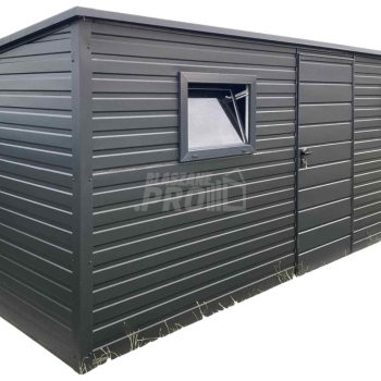 Ogłoszenie - Schowek - Domek Ogrodowy 5x2m - drzwi - 2x okno - antracyt - dach spad w tył GP619