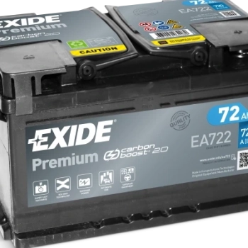 Ogłoszenie - Akumulator 72ah 720a Exide Premium Ea722 Prawy Plus - Tychy - 439,00 zł