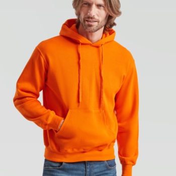 Ogłoszenie - Bluza z kapturem Classic nierozpinana kangurka pomarańczowa FRUIT of the LOOM