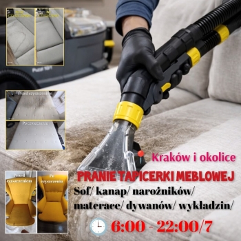 Ogłoszenie - Pranie dywanów, wykładzin, sof, kanap, materace. Tapicerka meblowa.