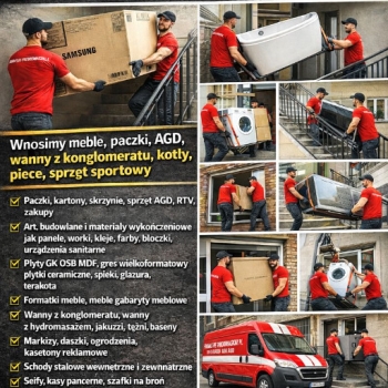 Ogłoszenie - TRAGARZE 24H  POGOTOWIE TRAGARSKIE  PRZEPROWADZKI  wnosimy-znosimy meble paczki gabaryty wszystko i wszędzie!