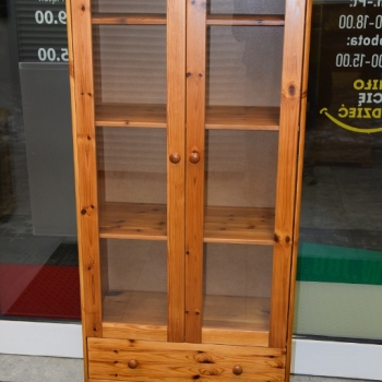 Ogłoszenie - witryna z drewna sosnowego - jak nowa