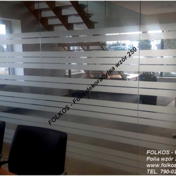 Ogłoszenie - Folie matowe paski-  matowy mrożony pas- Wyklejanie szyb-Folie dekoracyjne matowe paski -Oklejanie biur Warszawa -Folkos