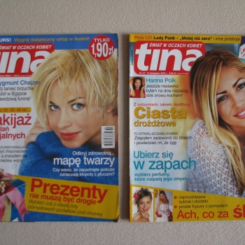 Ogłoszenie - Magazyn Tina nr 47 i 50 z 2003 r. Świat w oczach kobiet - Kraków - 6,00 zł