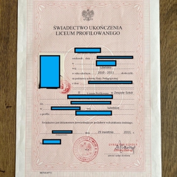 Ogłoszenie - Ile kosztuje matura z wpisem , matura z wpisem , kupie mature , kupie mature z wpisem