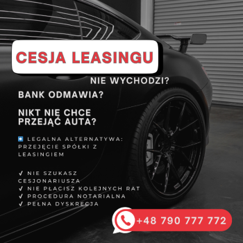 Ogłoszenie - Przejmę spółkę z autami w leasingu w każdej kondycji finansowej