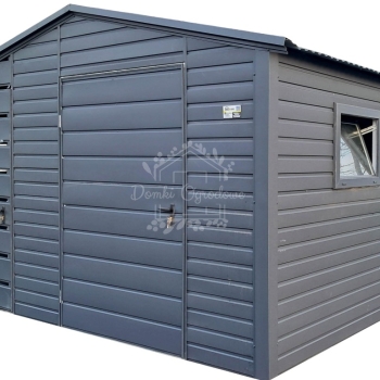 Ogłoszenie - Schowek - domek ogrodowy 2,2x2m + wiata 0,8m + drzwi w wiacie - drzwi - okno - antracyt - dach dwuspadowy ID991