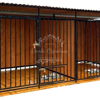 Ogłoszenie - Kojec dla psów 4x2m drewniana podłoga - uchwyt na miski ID1043 - Katowice - 5 650,00 zł