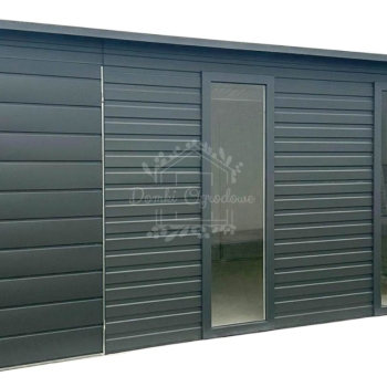 Ogłoszenie - Schowek - Domek 5x2m - drzwi - 2x okno - antracyt - spad w tył ID1045