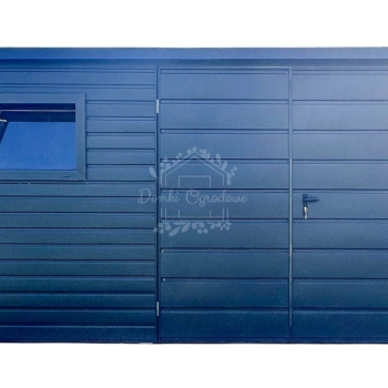 Ogłoszenie - Schowek - domek ogrodowy 4,5x2m - brama dwuskrzydłowa - okno - antracyt - dach spad w tył ID1075