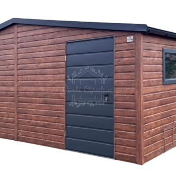 Ogłoszenie - Schowek - domek ogrodowy 6x4m - 2x drzwi - 4x okno - rynny  drewnopodobny - antracyt - dach dwuspadowy ID1069