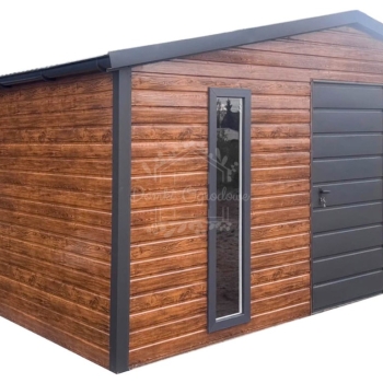 Ogłoszenie - Schowek - domek ogrodowy 4x3m - drzwi - 2 x okno - złoty dąb - drewnopodobny - dach dwuspadowy - rynny ID1113