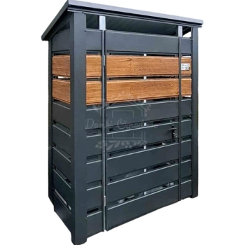 Ogłoszenie - Wiata śmietnikowa 1,5x0,5m - antracyt - jasny orzech - drewnopodobny  - dach dwuspadowy ID1140